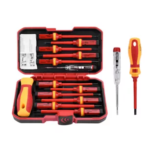 13 STCK. 1000 V Wechselbar Isolierter Schraubendreher Set Reparatur Werkzeug Elektriker Werkzeuge - Bild 1 von 16