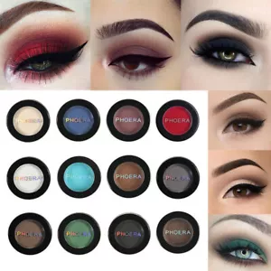 12 Colors Matte Eyeshadow Waterproof Eye Shadow Palette Makeup Cosmetic - Picture 1 of 24