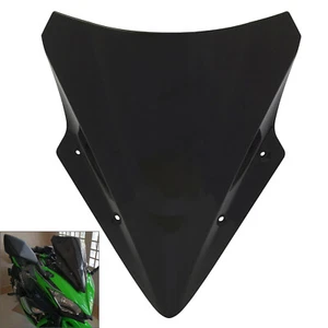 Double Bubble Windscreen Windshield Black For KAWASAKI Ninja 650 ER-6F 2017-2019 - Picture 1 of 6