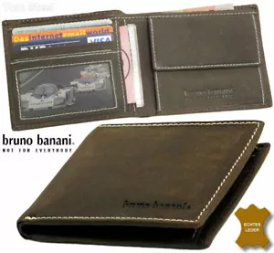 Cartera de hombre BRUNO BANANI marrón oscuro billetera - Imagen 1 de 4