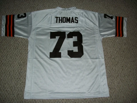 JOE THOMAS Unsigned Custom Cleveland White Sewn Football Jersey Sizes S-3XL Cover