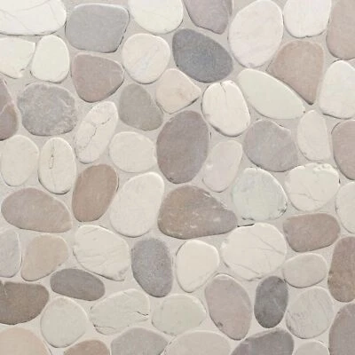 Capucino Sliced Pebble Mosaic Bathroom Wall Backsplash Floor Tiles ($10.33/SqFt) - Image 1 of 4
