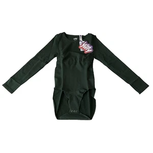 Yitty Nearly Naked Shaping Longsleeve Bodysuit Womens Size 1XL 2XL Green Stretch - Picture 1 of 20