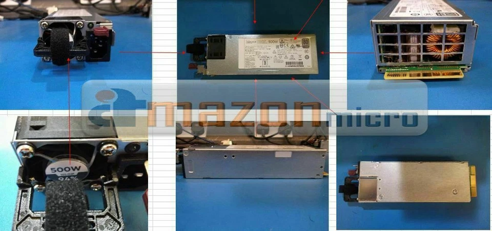 HP 865408-B21 Flex Slot 240V 500W Power Supply Unit - Gray