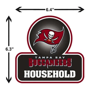 Tampa Bay Buccaneers Household Vinyl Auto or Flat Surface Decal NFL Licensed - Picture 1 of 2