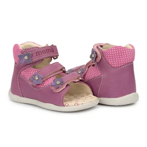 Memo Doris First Walking Orthopedic Ankle Support Natural Leather Sandal Toddler - Picture 1 of 9