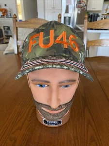 #FJB Let's Go Brandon Hat Unisex FU46 Orange Embroidered Flag Camo Trucker Cap - Picture 1 of 24