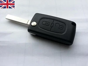 Funda llavero abatible de 2 botones para Peugeot 308 207 307 407 3008 807 Partner Expert - Imagen 1 de 6