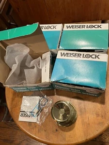 4 neue im Karton Weiser Attrappe Trim Schlösser A12, B3, B poliertes Messing - Bild 1 von 5