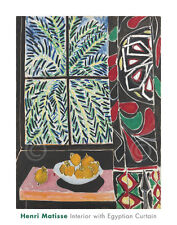 MODERN ART PRINT Interior with Egyptian Curtain, 1948 Henri Matisse Poster 22x28