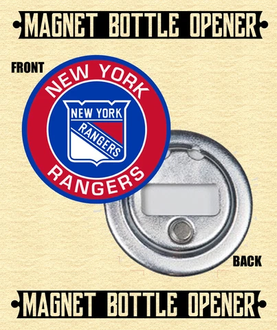 New York Rangers - Magnet Bottle Opener - Choose From 12 Designs Cover