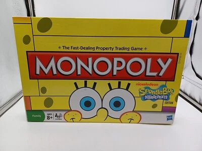 Nickelodeon SpongeBob SquarePants Monopoly Board Game 95% Hasbro 2014 - Image 1 of 4