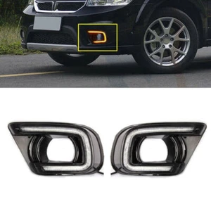 Pair Front Bumper LED Daytime Running Lights Fog lamps For Dodge Journey 2015-17 - Picture 1 of 6