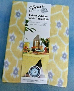 Fiesta Indoor Outdoor Polyester Tablecloth Water Resistant Yellow 70 in. Round - Picture 1 of 5