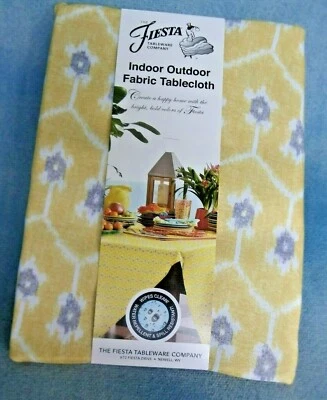 Fiesta Indoor Outdoor Polyester Tablecloth Water Resistant Yellow 70 in. Round - Image 1 of 4