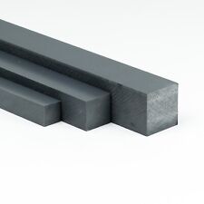 PVC Vierkant 10x10mm 1x1cm grau Länge wählb. PVC-U 4-kant Stab Kunststoff Stange