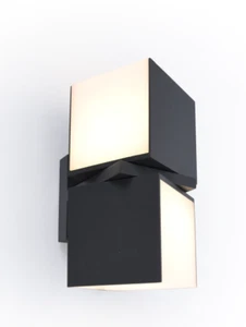 LUTEC-CUBA LED Outdoor Up & Down 350° Rotational Wall Sconce, 23W, 1000LM, 3000K - Picture 1 of 4
