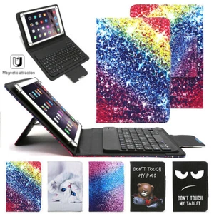 For Amazon Kindle Fire HD 7" 8" 10" Tablet Keyboard Pattern Leather Case Cover - Picture 1 of 48