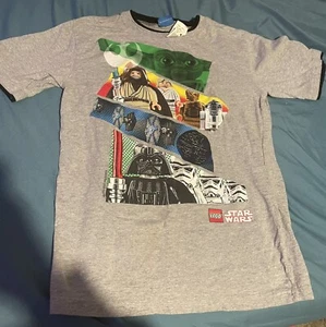 Lego Star Wars T-Shirt Kids X Large Gray  Multicolor Crew Neck Short Sleeve - Picture 1 of 8
