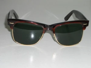 50mm VINTAGE B&L RAY-BAN W1270 VVAS TORT/GOLD G15 GLASS WAYFARER MAX SUNGLASSES - Picture 1 of 8