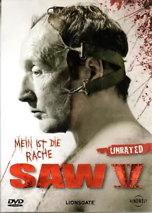 Saw V , 100% uncut , english and german , Saw 5 , new and sealed , Jigsaw - Picture 1 of 2
