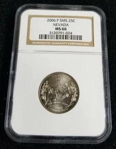 2006 P SMS 25c NGC MS66 State of Nevada Quarter - Picture 1 of 2