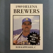 1989 Sports Pro HELENA Brewers #19 BOB KAPPESSER Auburn NEW YORK Baseball Card