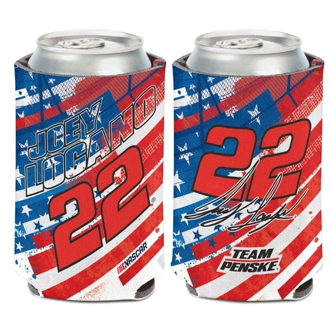 Joey Logano 2023 Wincraft #22 Team Penske Patriotic Can Coolie FREE SHIP! Cover