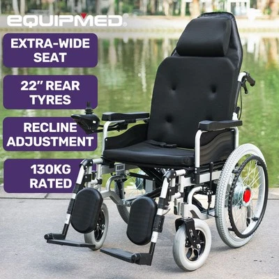 EQUIPMED Power Electric Wheelchair XL Wide Bariatric Chair Seat Airline Approved - image 1 of 4