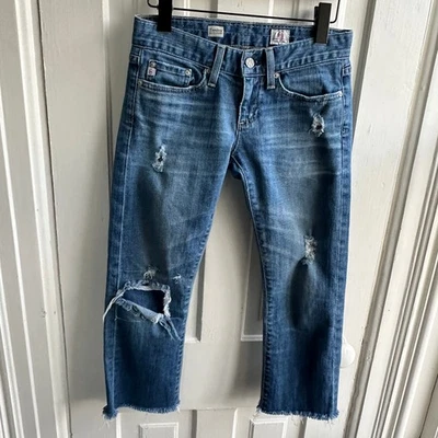 Jeans cropped reto descontraído AG Adriano Goldschmied The Tomboy - Imagem 1 de 4