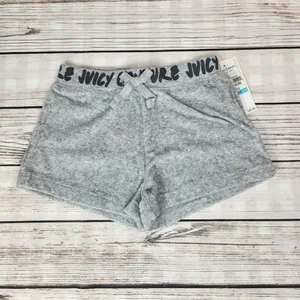 Juicy Couture Girl's Grey Terry Cloth Shorts Sz 5 Beach Summer Casual - Picture 1 of 4