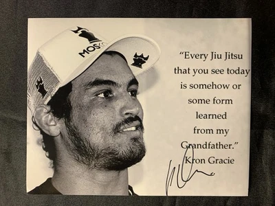 KRON GRACIE Autographed 8x10 Photo ~Royce RORION HELIO Relson Rolker Royler~ - Image 1 of 3