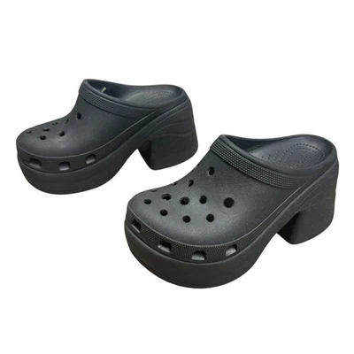 Crocs Siren Clog Womens Size 7 Shoes Black Platform Chunky Heels Y2K Bratz Doll - Image 1 of 4
