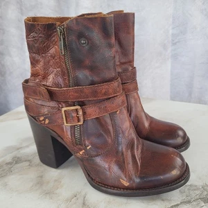 Stivali donna Freebird by Steven BAMA tacco grosso cinturino cognac zip taglia 9 - Foto 1 di 17