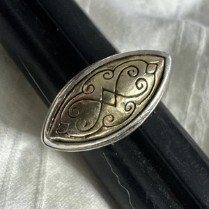 Brighton 925 Sterling Scroll Ring Signed Heart Hallmark Size 6.25 - Picture 1 of 12