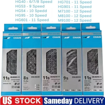 Cadena Shimano - 6/7/8/9/10/11 velocidades - HG40/53/95/701/901 MTB eslabones de bicicleta de carretera nuevos Foto 1 de 3