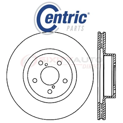 Centric C-TEK Disc Brake Rotor for 2005-2014 Subaru Impreza 2.5L H4 - Kit ks Foto 1 de 4
