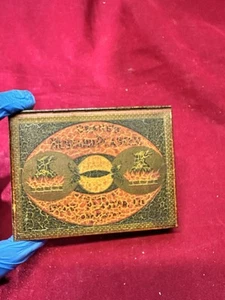 ANTIQUE FULL DEANE'S MUSTARD PLASTER TIN LITHO MEDICINE BANDAGE CAN YONKERS NY - Picture 1 of 5