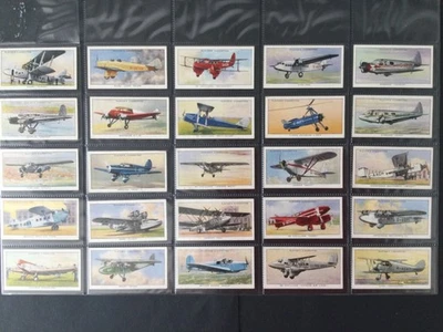 john player aeroplanes civil 1935 full set great condition - Image 1 of 4