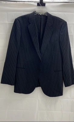 Blazer Traje Chaqueta Armani Collezioni Para Hombres Gris Rayas Pecho Único Sin Talla Foto 1 de 4