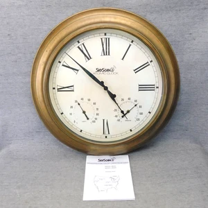 Sky Scan Atomic 24” Clock 88202COP Temp/Hum Clean Tested Works Great Used - Picture 1 of 14