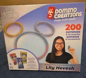 Disney 100th Anniversary H5 Domino Creations 200 Dominoes DAMAGED BOX - Picture 1 of 5