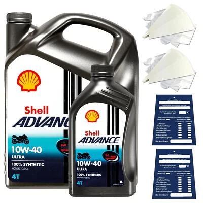 5 Liter original Shell Advance 4T Ultra 10W40 Motoröl Motorrad API SN JASO MA2 - Bild 1 von 4