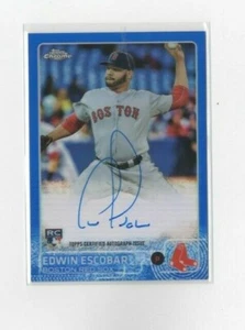 2015 TOPPS CHROME REFRACTOR  EDWIN ESCOBAR RC Autograph #AS-EE SERIAL #47/150  - Picture 1 of 2