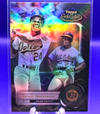2022 Topps Gold Label Rickey Henderson Class 2 BLACK REFRACTOR SSP #35 A's HOF