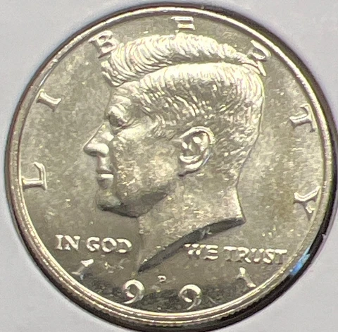1991-P KENNEDY HALF DOLLAR STRAIGHT FROM MINT SET ACTUAL COIN  #C13991 Cover