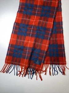 Clans Scottish 100% Lambswool of Scotland Scarf Stoles Neck warmer Plaid Red - Picture 1 of 5