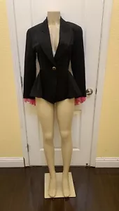 VTG Genet Viven Size 9 Black Single Breasted One Button Blazer - Picture 1 of 10