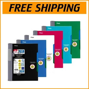 Assorted Color Spiral Notebooks with Plastic Covers - 2 Subject, 9.5 x 6 Inch - Picture 1 of 9