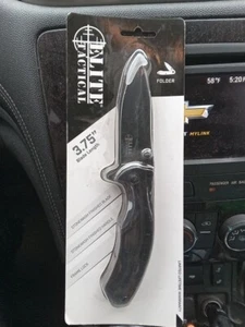 Elite Tactical ET-1012 Lockblade Knife Drop Point Carbon Fiber Handle Clip Carry - Picture 1 of 1